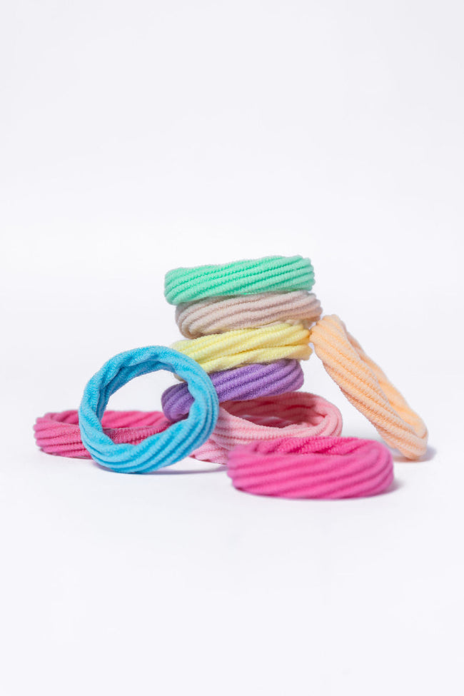 Colorful Soft Hair Ties Set - 12 Pack Gentle No Damage Hair Elastics for Women & Girls - Perfect for Ponytails, Braids, Workouts & Everyday Use