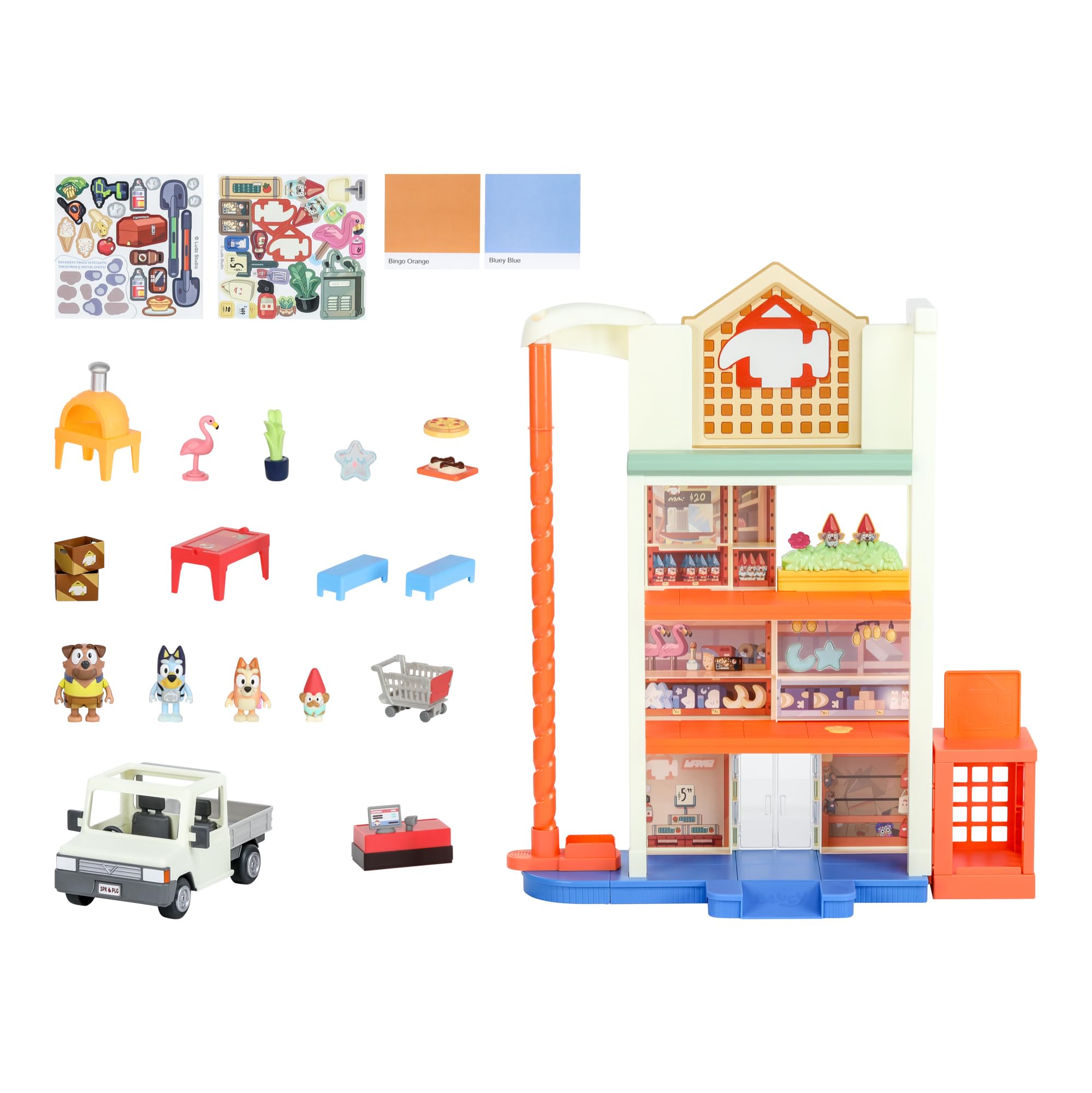 Bluey Hammerbarn Shopping Center Mega Playset - 4 Level 22