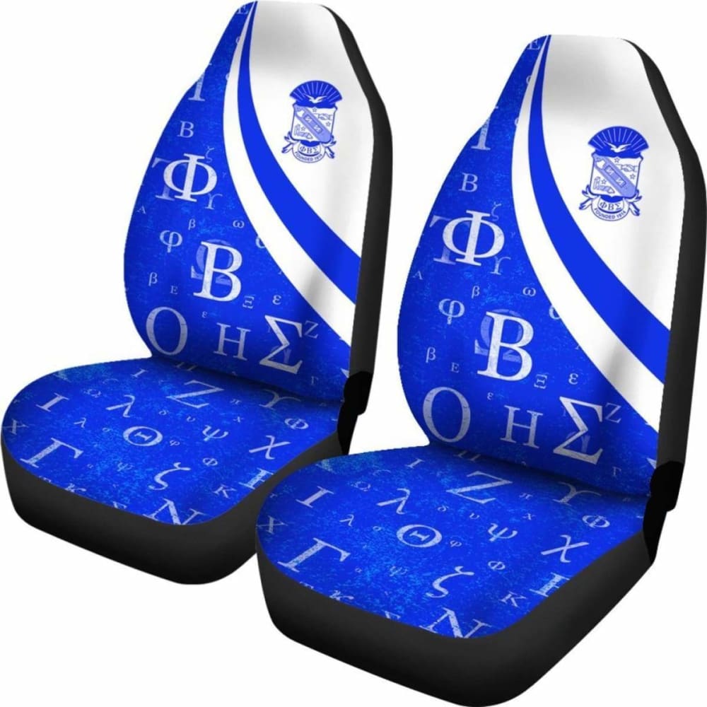 Premium African Print Car Seat Covers - Phi Beta Sigma Fraternity Design (110728) | Stylish & Durable for SUVs, Sedans & Trucks | Perfect for Fraternity Events, Road Trips & Daily Commute