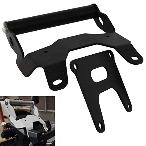 Universal Motorcycle Handlebar Mount for GPS & Phone - Black Adjustable Bracket Stand Compatible with Honda X-ADV 750 (2017-2020) | Durable Navigation Holder for Adventure Riding & Commuting
