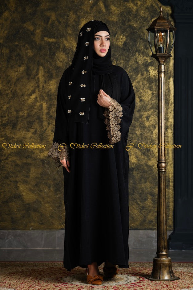 Elegant Black Ameera Abaya - Modest Islamic Prayer Dress for Women | Perfect for Mosque, Eid, Ramadan & Special Occasions