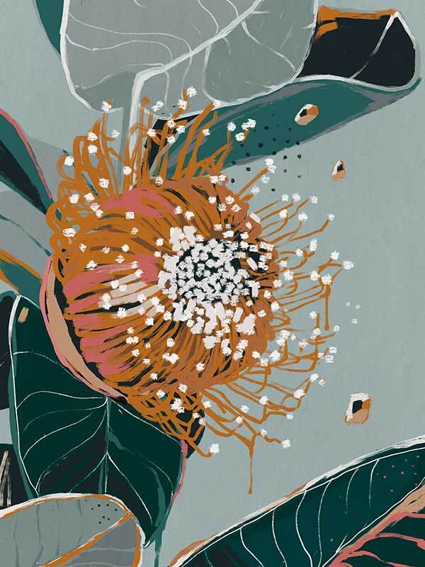 Dusty Flowering Gum II Canvas Art Print - Australian Floral Wall Decor for Living Room, Bedroom & Office - Perfect for Home & Office Decor