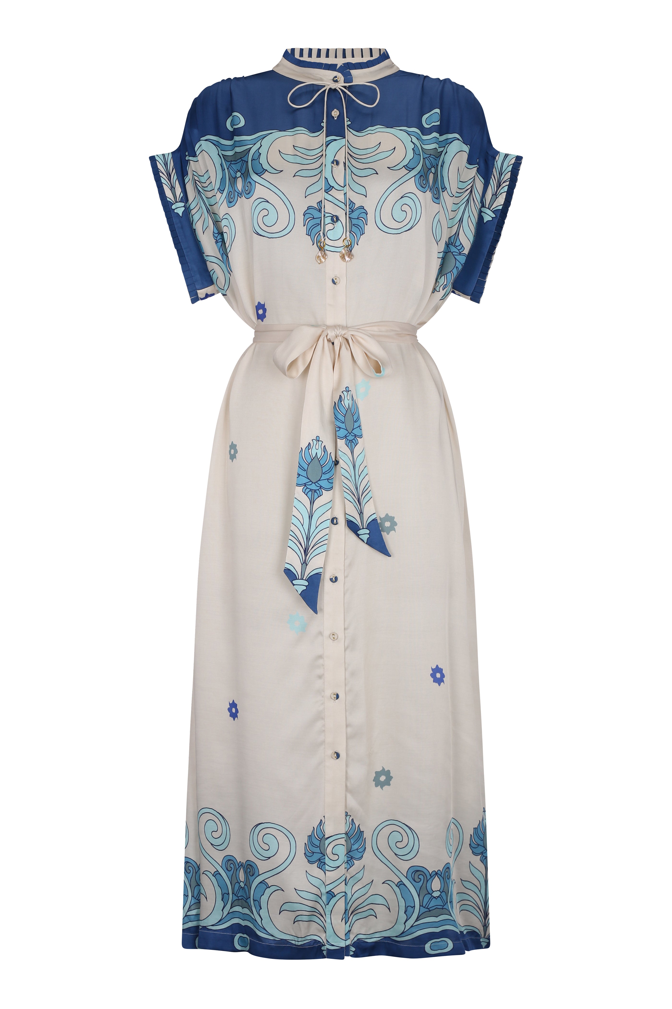 Valerie Kaftan 46 - Elegant Floral Print Maxi Dress for Women | Summer Beach Wedding Party Wear | Perfect for Vacations, Date Nights & Special Occasions