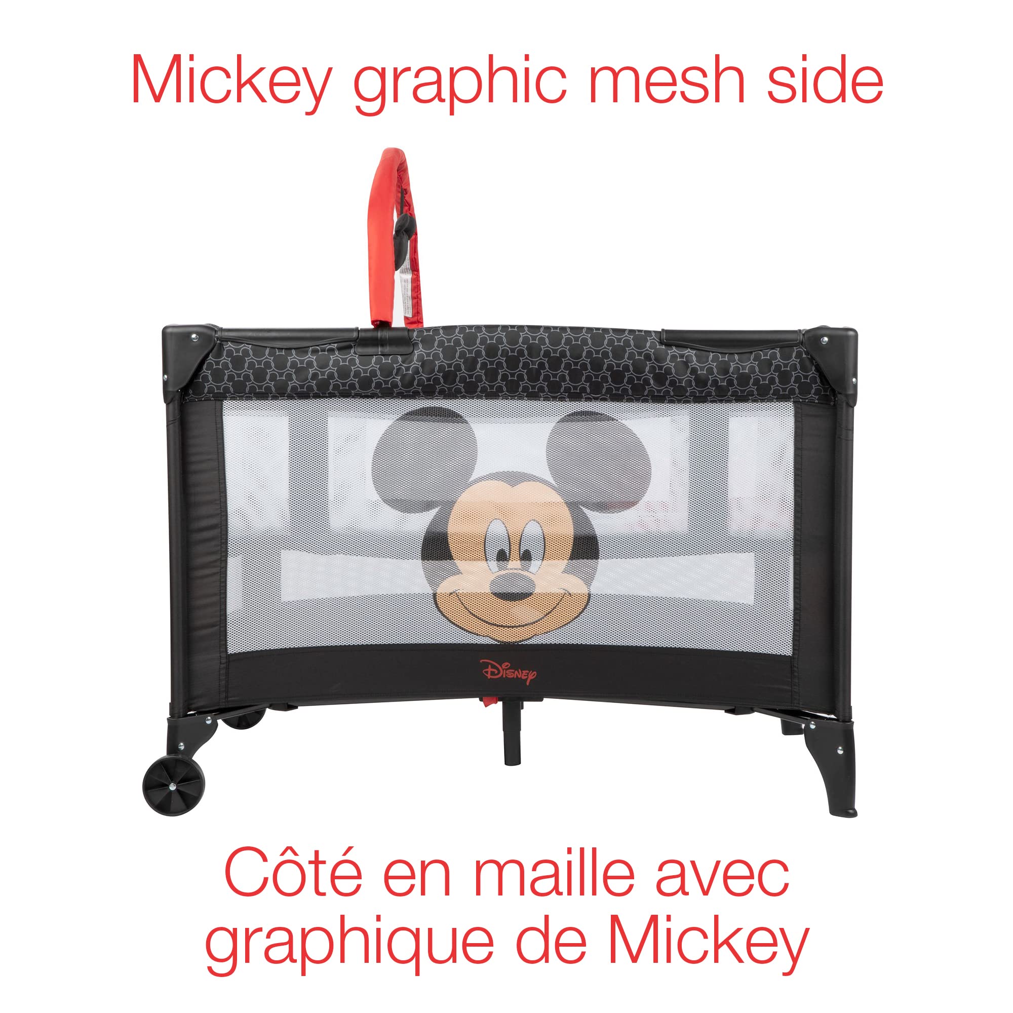 Disney Baby Peeking Mickey Playard - Portable Playpen for Infants & Toddlers, Safe Indoor/Outdoor Play Space for Home, Travel & Daycare
