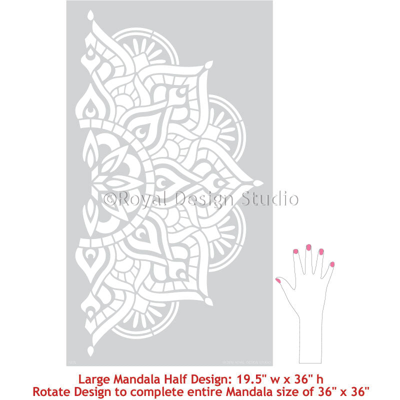 Prajna Mandala Stencil - Sacred Buddhist Art Drawing Tool for Meditation & Home Decoration | Perfect for Yoga Studios, Spiritual Spaces & DIY Craft Projects