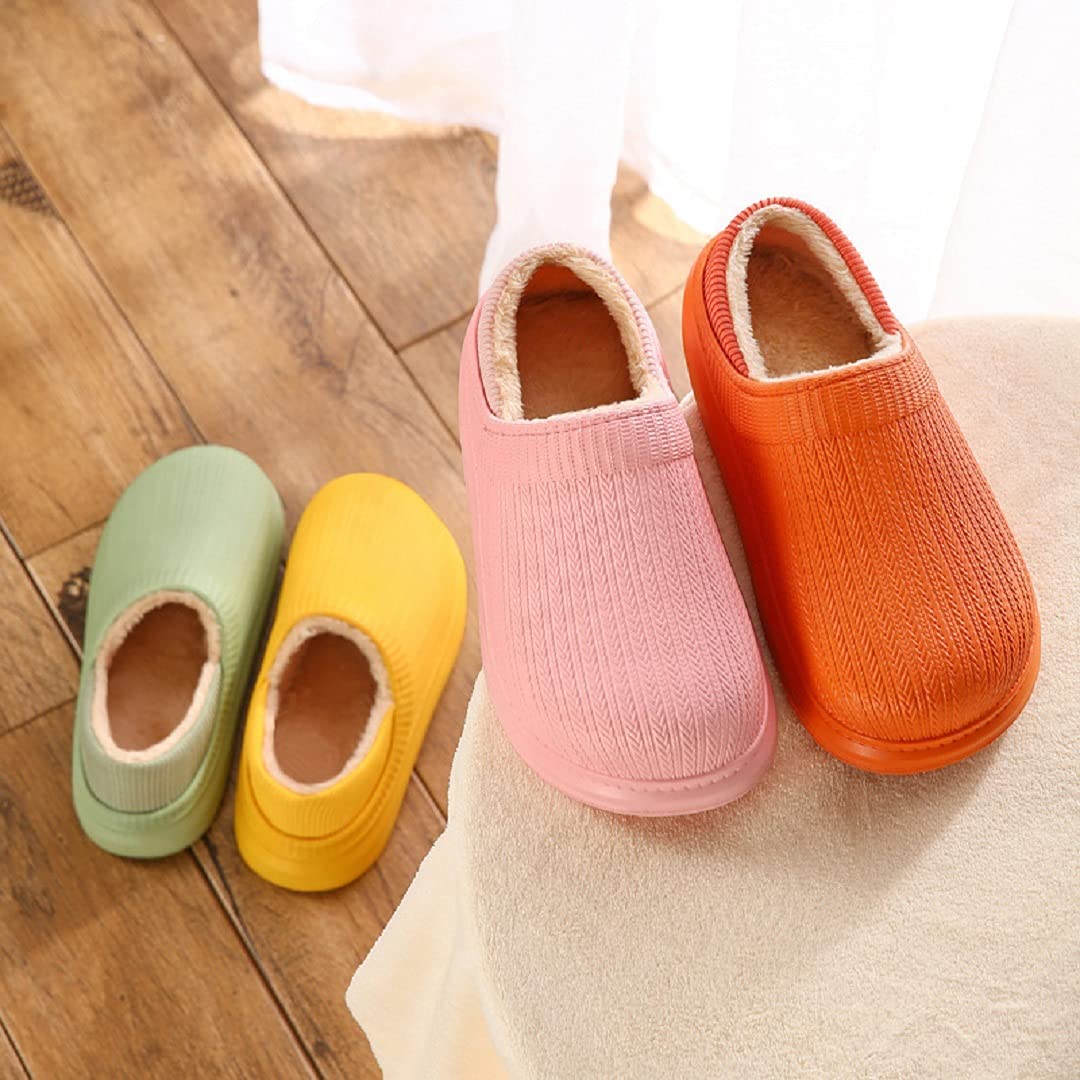 Women's Waterproof Plush House Slippers - Cozy Winter Indoor/Outdoor Slippers for Girls - Perfect for Home, Travel & Cold Weather Comfort