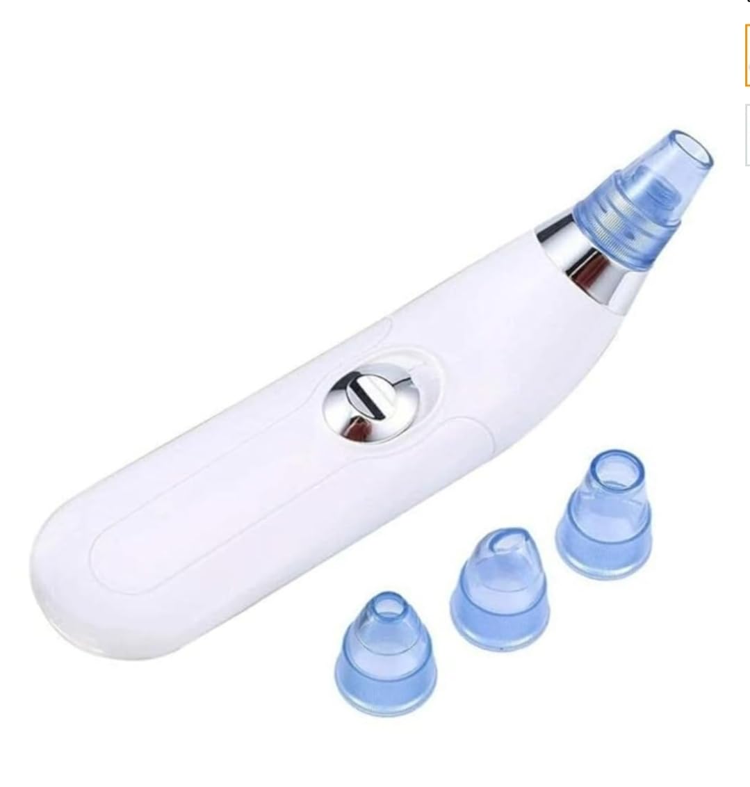 Blackhead Remover Vacuum Kit - 4-in-1 Multi-Function Pore Cleaner for Acne & Pimple Removal, Skin Care Tool for Beautiful Complexion (White) | Perfect for Daily Facial Cleansing & Spa Treatments