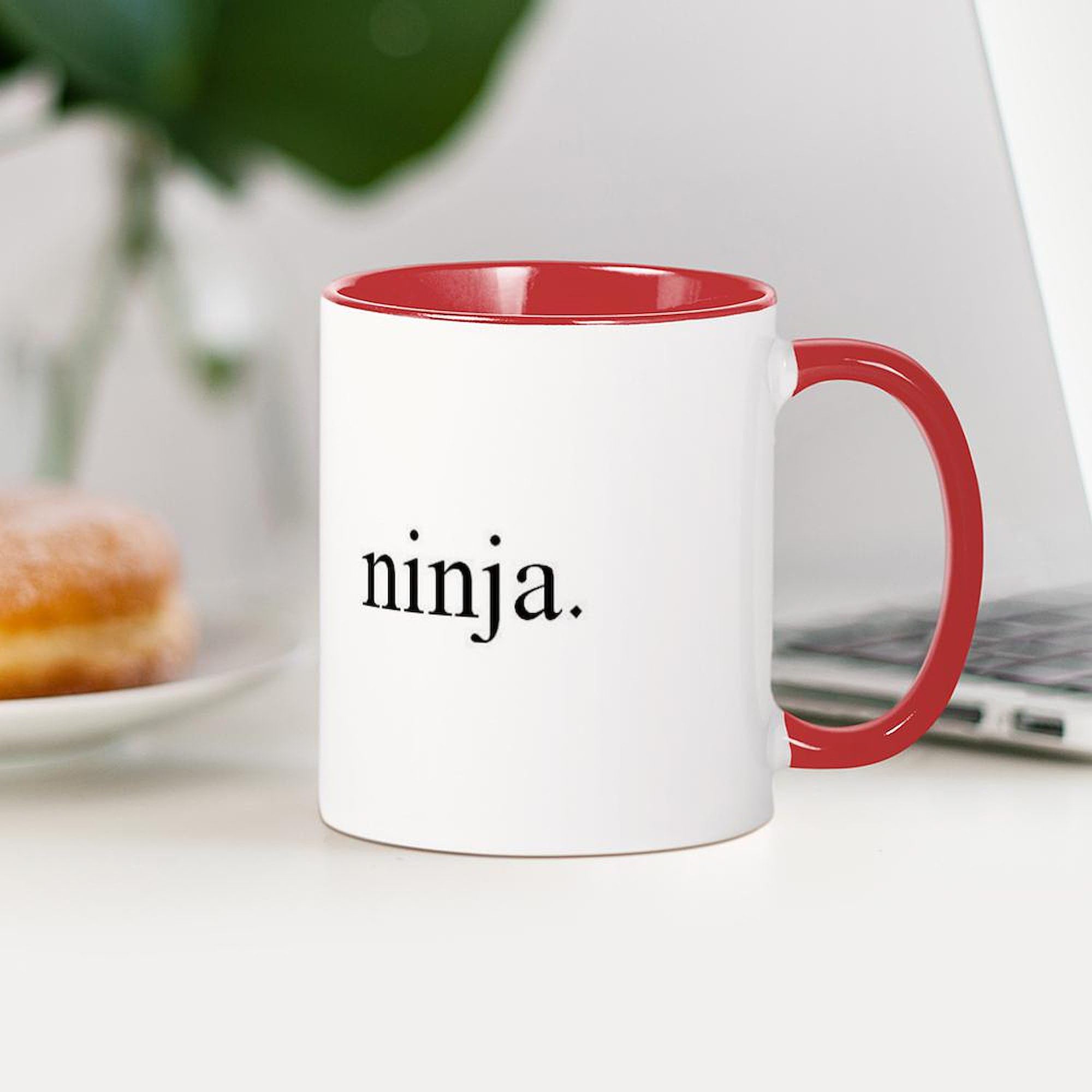 11 oz (325 ml) Ninja Themed Ceramic Coffee Mug - Perfect for Tea, Hot Chocolate & Office Use - Durable & Dishwasher Safe