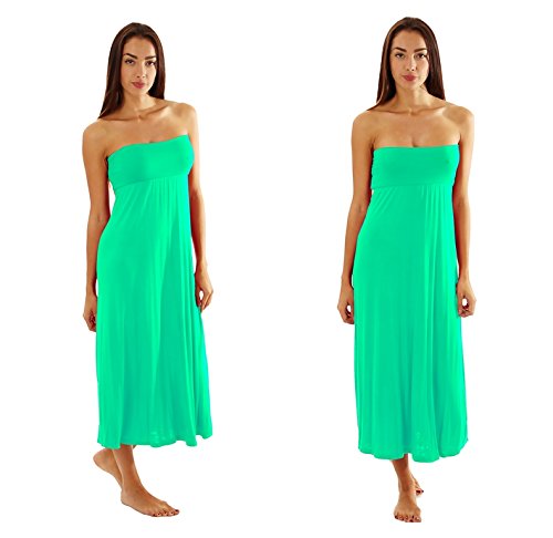 Women's Stretchy Rayon Spandex Maxi Skirt - Comfortable & Flowy Long Skirt for Casual Wear, Beach, Vacation & Summer Outfits