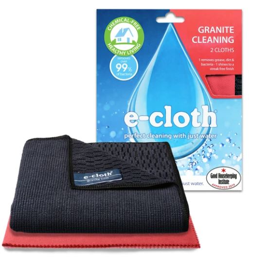 Premium E-Cloth Granite Cleaning Cloths - Streak-Free, Lint-Free for Countertops & Stone Surfaces - Perfect for Kitchen, Bathroom & Outdoor Use