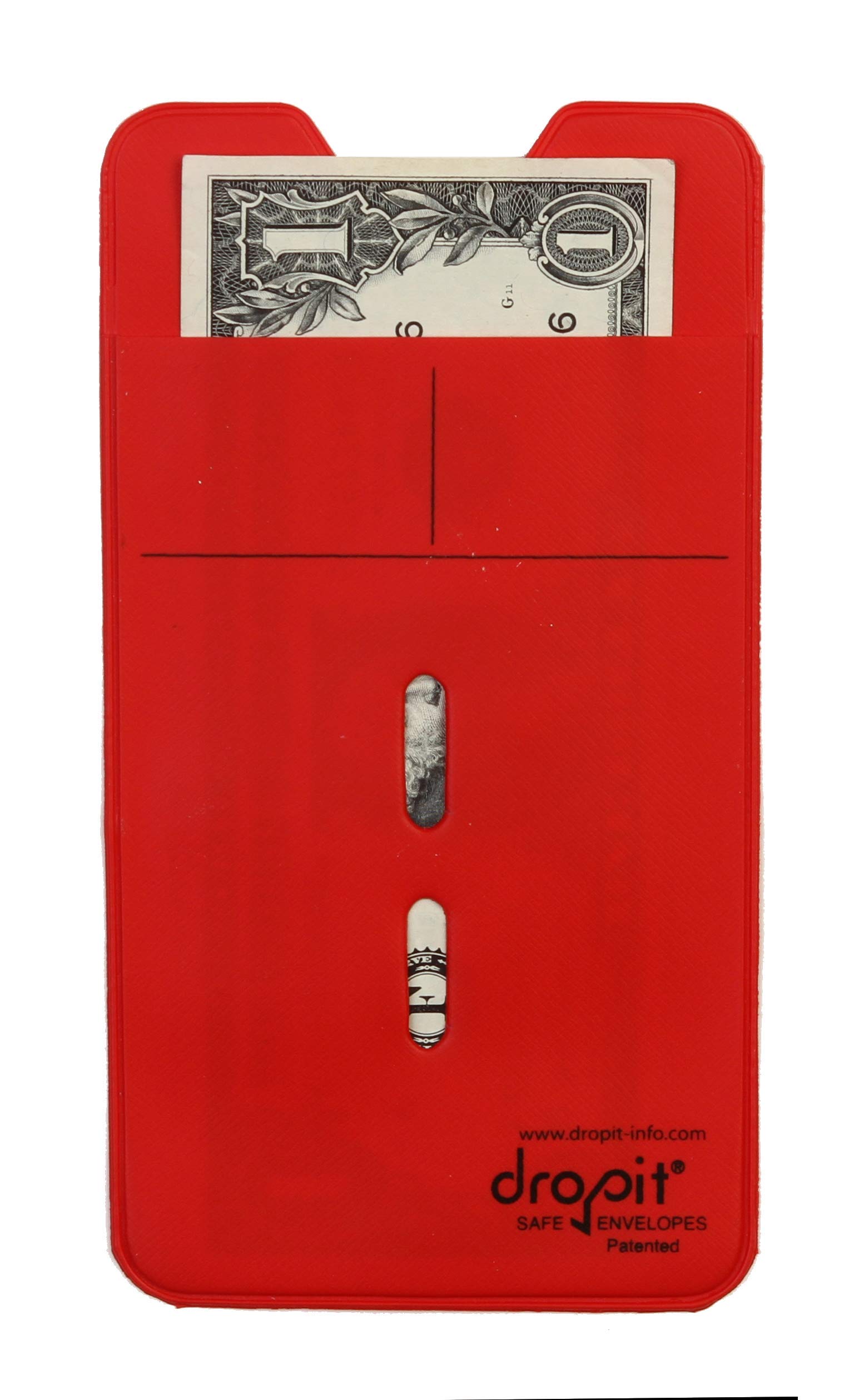 UBICON 50 Red Reusable Dropit Safe Envelope for Cash & Money Deposits - Secure Bank Deposit Pouch (Size 50, Red) - Perfect for Businesses, Banks & Secure Money Transfers