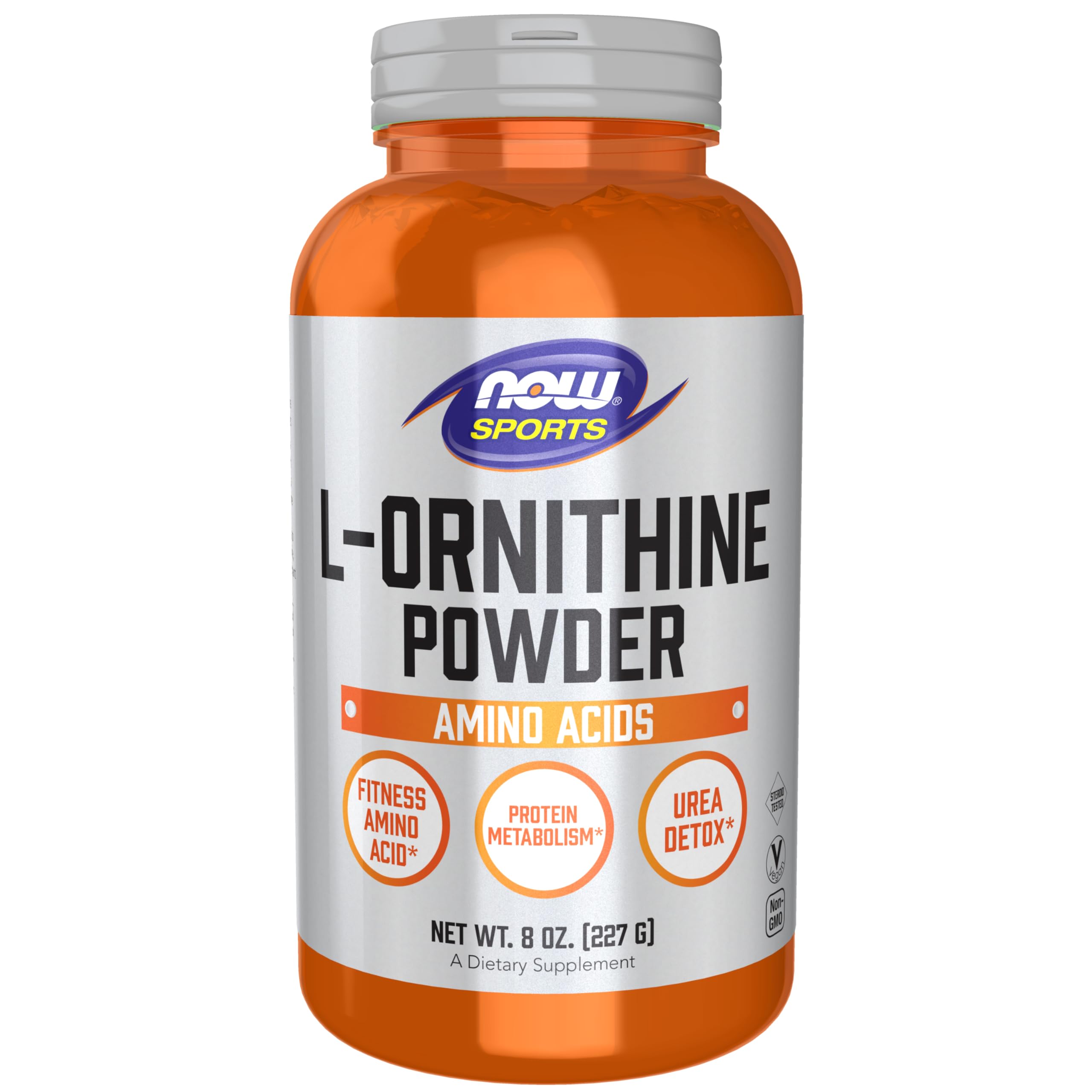 NOW Foods L-Ornithine Powder 8oz - Sports Nutrition Supplement for Protein Metabolism & Urea Detox - Pure Amino Acid Formula for Athletes & Fitness Enthusiasts - Supports Muscle Recovery & Liver Health