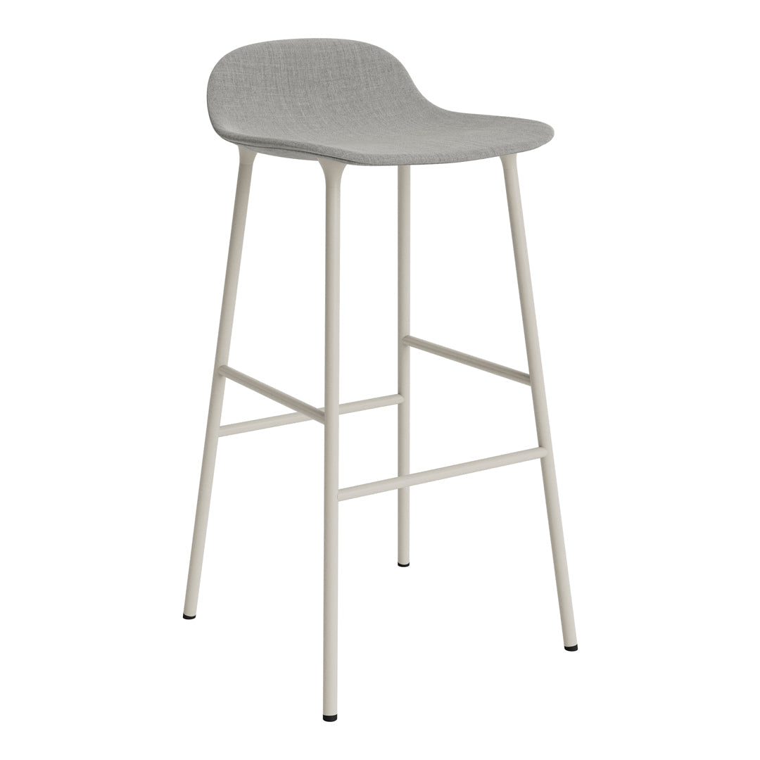 Modern Form Bar Stool with Metal Legs & Upholstered Seat - Perfect for Kitchen Islands, Home Bars & Commercial Use