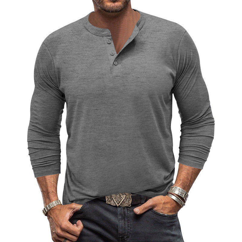 Men's Long Sleeve Crew Neck T-Shirt - Soft Cotton Casual Shirt for Everyday Wear | Perfect for Work, Outings & Layering