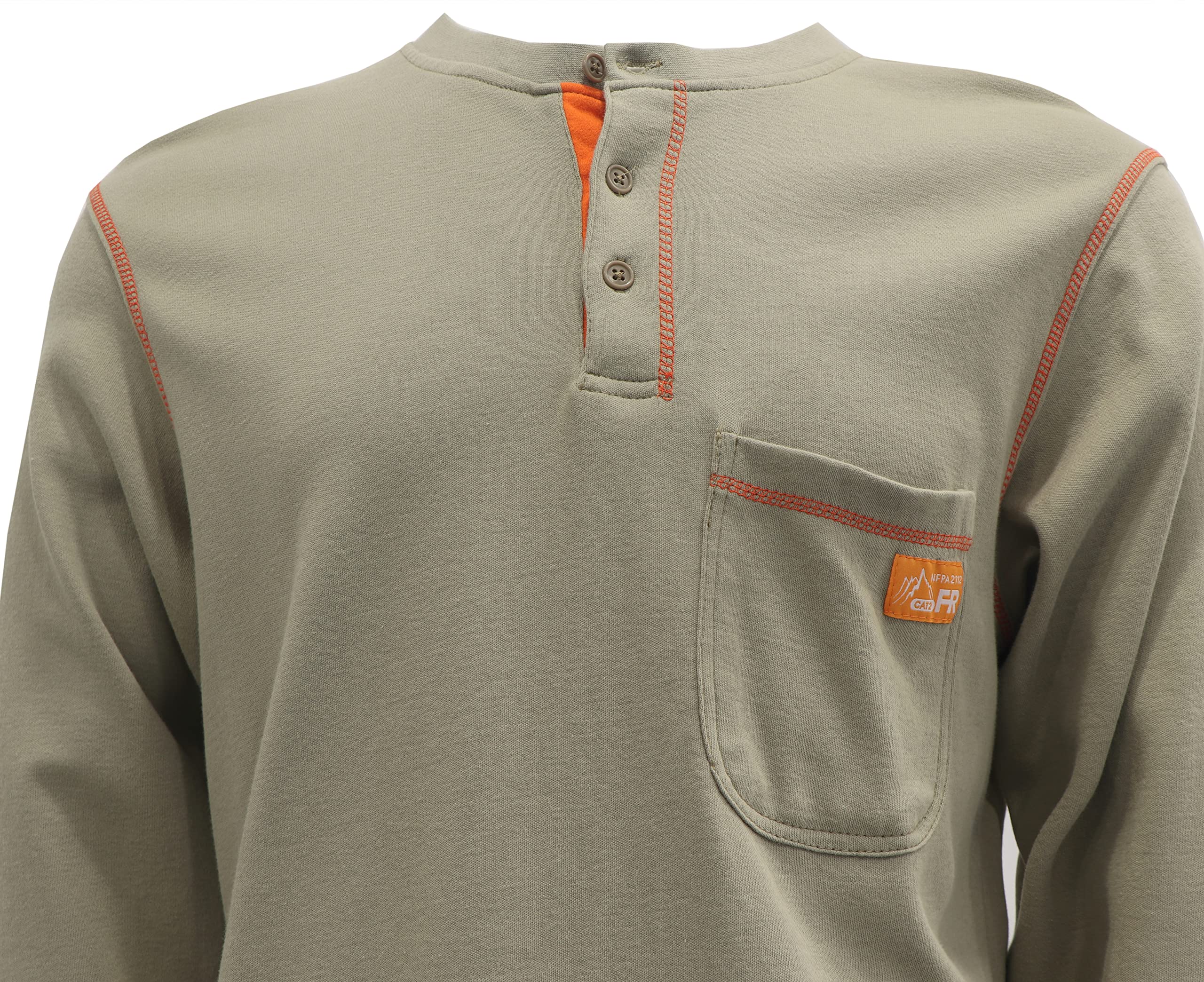 Flame Resistant T-Shirts for Men - 100% Cotton FR Shirts | Pre-Washed Fire Retardant Workwear | Ideal for Construction, Welding & Industrial Safety