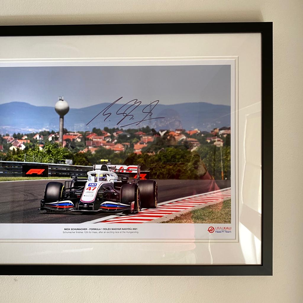 Authentic Signed F1 Official Mick Schumacher Hungaroring 2021 Collectible - Perfect for Motorsport Fans & Memorabilia Collectors