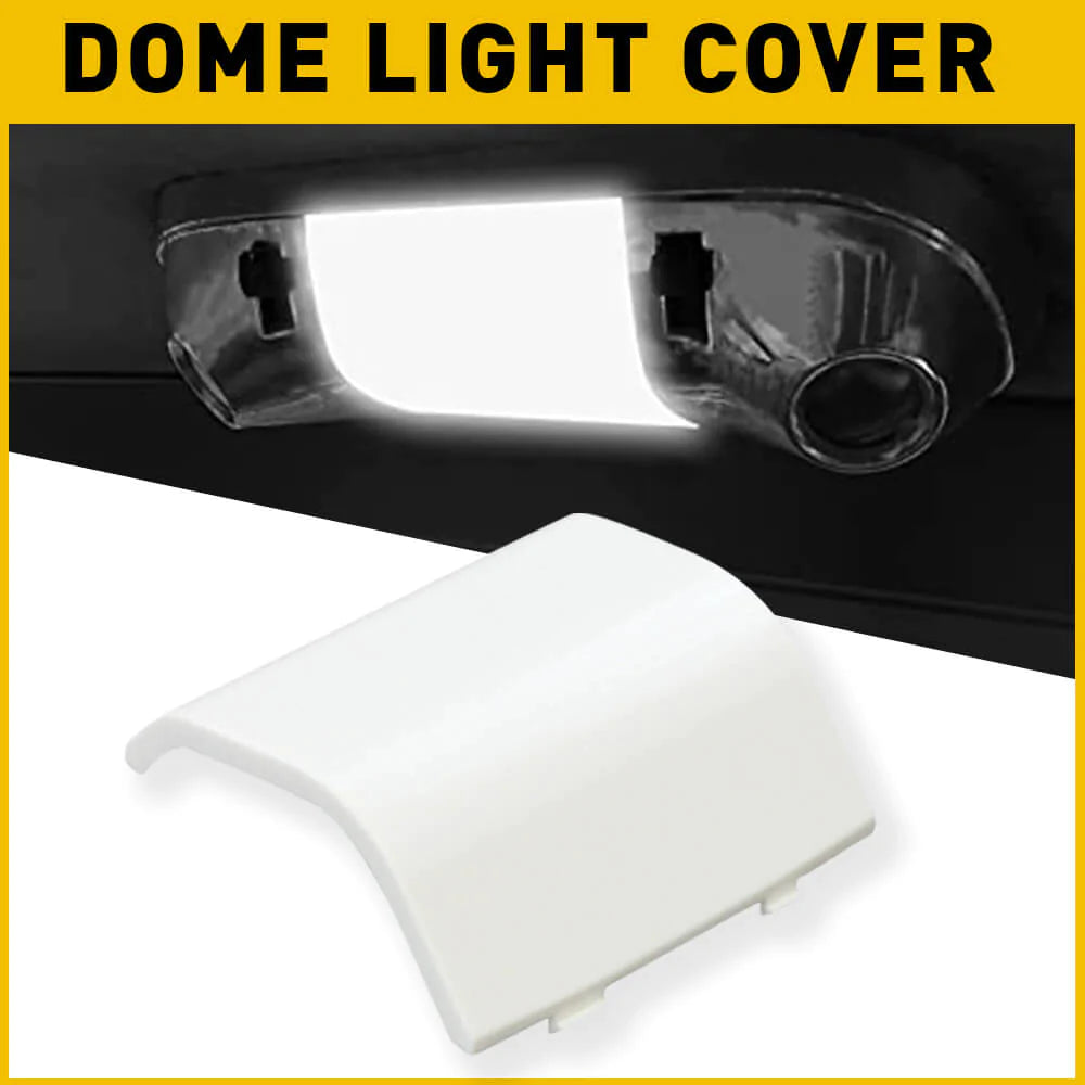 White Interior Overhead Dome Light Cover Compatible with Ford, Mercury & Lincoln Models - Durable Replacement for Car Ceiling Light - Perfect for Night Driving & Interior Lighting