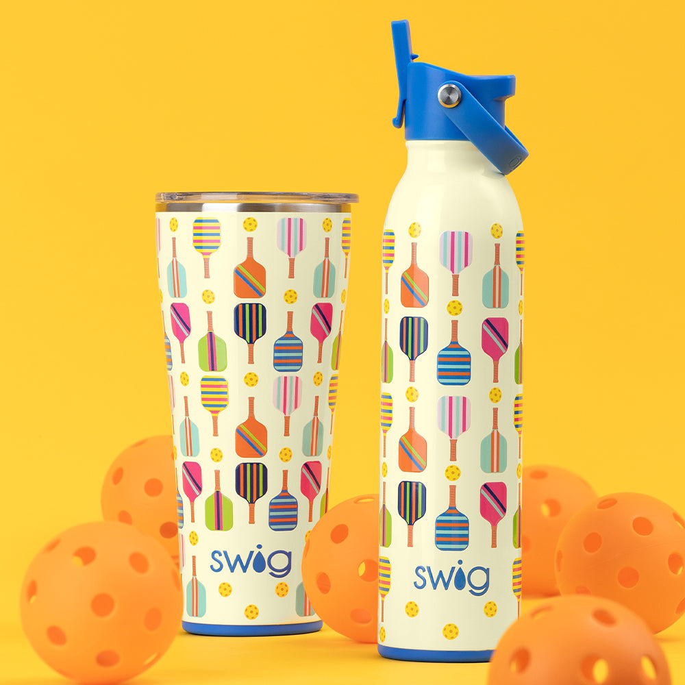 32oz Insulated Pickleball Tumbler with Lid & Straw - Leakproof Stainless Steel Water Bottle for Pickleball Players - Perfect for Sports, Gym & Outdoor Activities