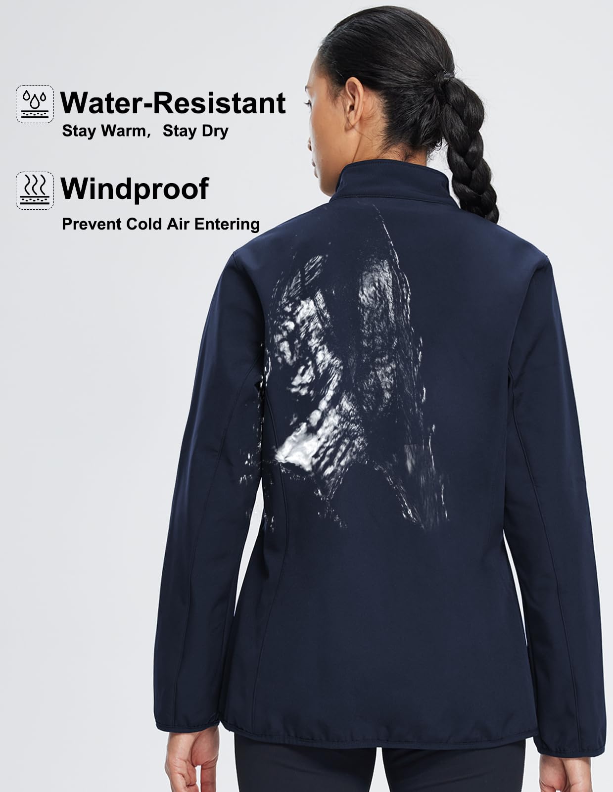 Women's Softshell Jacket with Fleece Lining - Windproof Athletic Outerwear for Running, Hiking & Travel | Perfect for Outdoor Adventures, Winter Sports & Casual Wear
