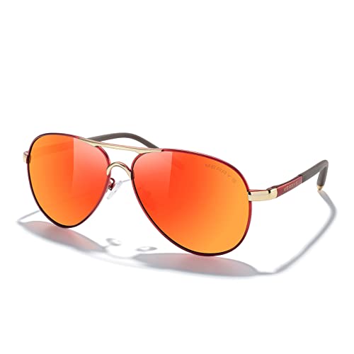 Red Frame/Gold Bridge/Red Mirror Lens
