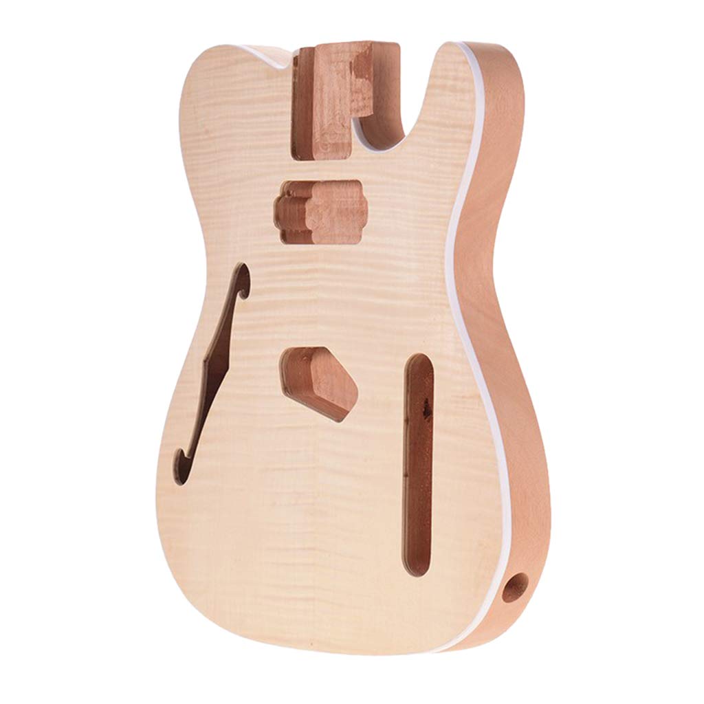 Unfinished Electric Guitar Body - Premium Wood DIY Guitar Kit for Custom Builds - Perfect Gift for Guitar Lovers & Musicians - Ideal for DIY Projects, Custom Guitar Mods & Home Studio Setups
