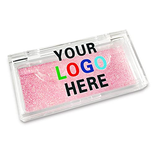 Comango 25mm Custom Mink Eyelash Packaging Box - Plastic Acrylic Empty Lash Case with Tray (Light Pink, 100pcs) | Perfect for Salon, Retail Display & Professional Lash Artists