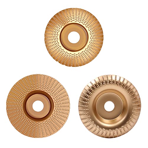 VOCOMO 3-Piece Wood Carving Disc Set for Angle Grinders - 5/8