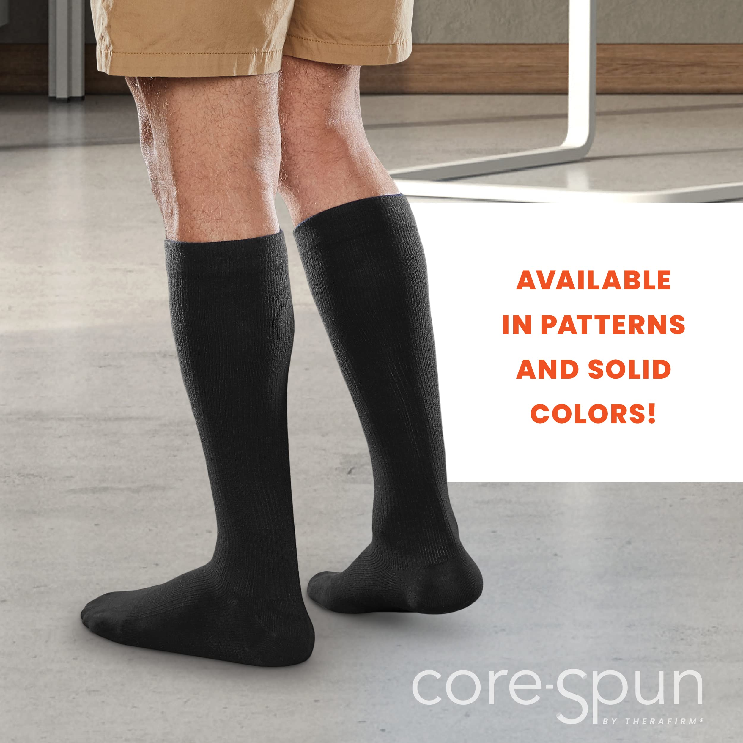 15-20mmHg Mild Graduated Compression Socks for Men & Women - Knee High Support Stockings (2-Pack) - Ideal for Running, Travel & Varicose Vein Relief