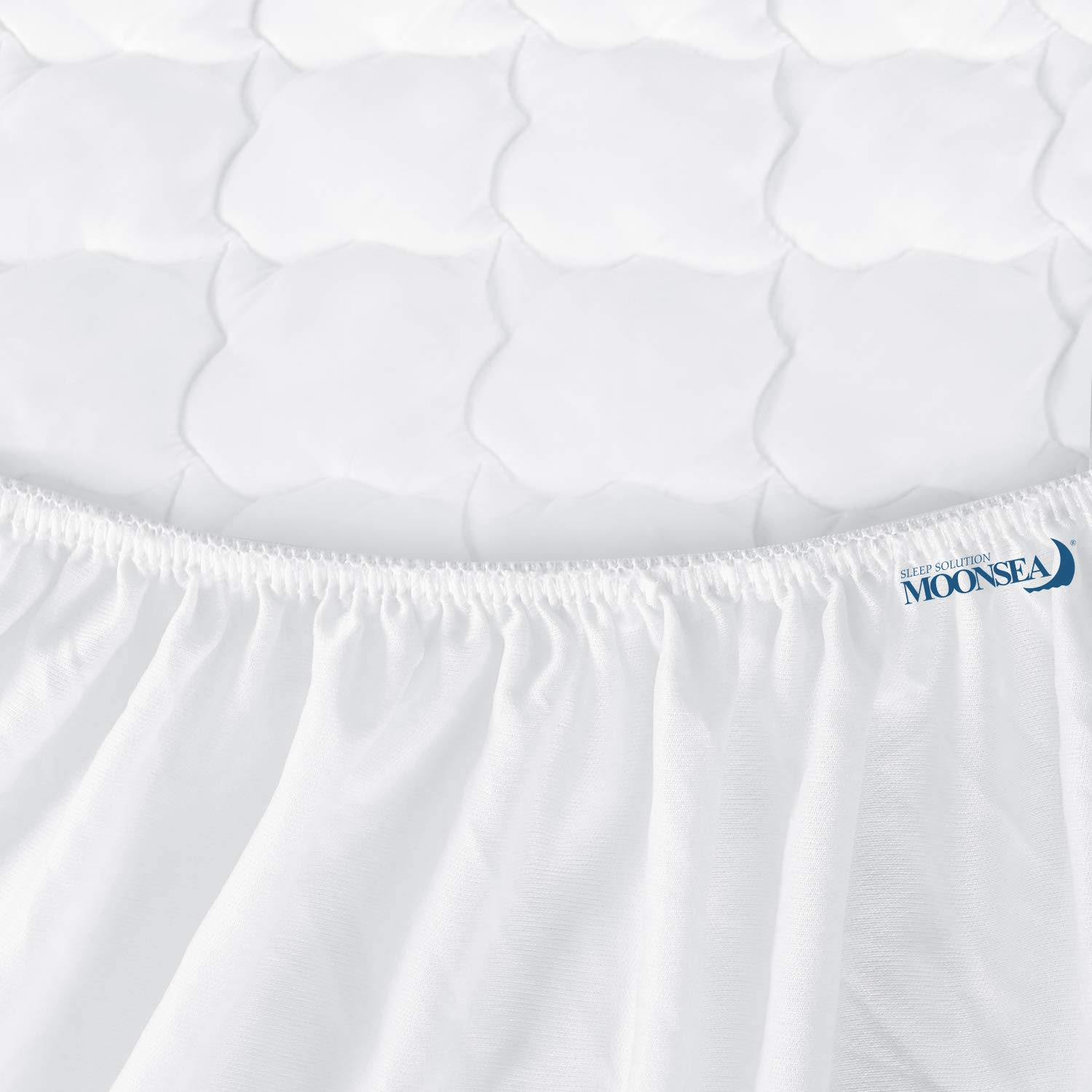 Deep Pocket Queen Mattress Pad & 3-Piece Sheet Set - Extra Thick Quilted Mattress Topper & Air Mattress Cover with Side Pockets (Fits 16-24