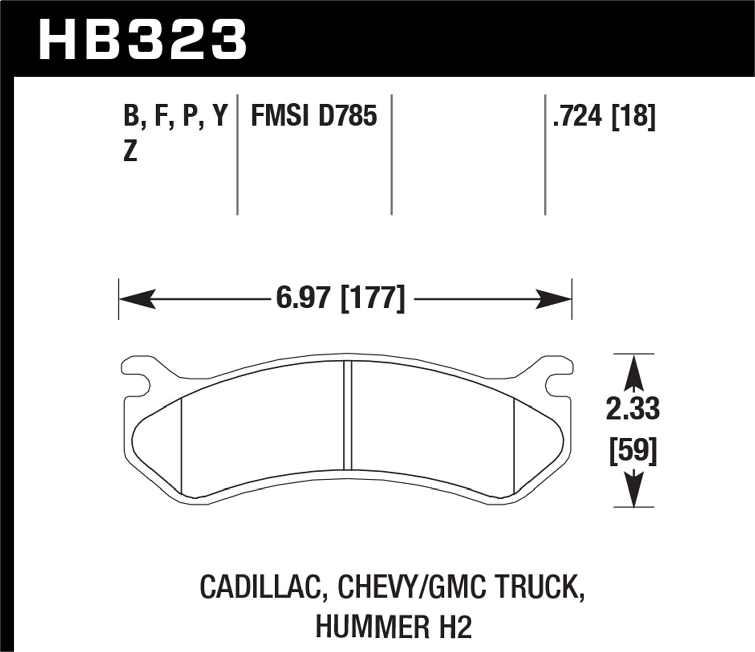 HB323F.724 HPS Performance Street Brake Pads - High Performance Braking for Sports Cars & Daily Driving | Perfect for Track Days, Commuting & Aggressive Street Use