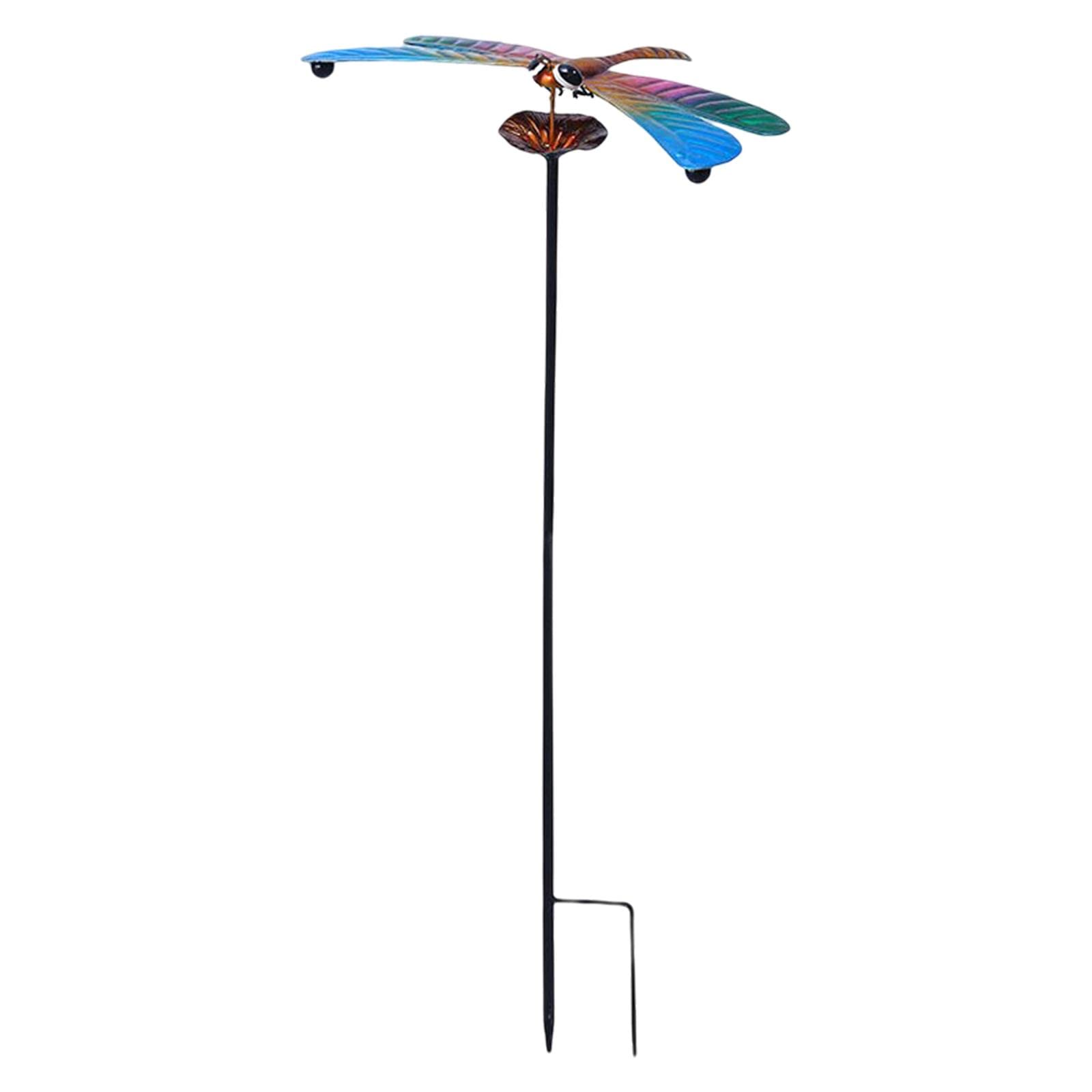 MagiDeal Metal Garden Stakes Decor - Dragonfly Animal Statues for Outdoor Yard, Patio & Garden Decoration | Weather-Resistant Lawn & Landscape Sculpture Art