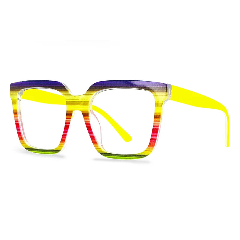 CCspace Women's Full Rim Large Square Reading Glasses R57090 - Stylish & Comfortable for Reading, Working, and Computer Use