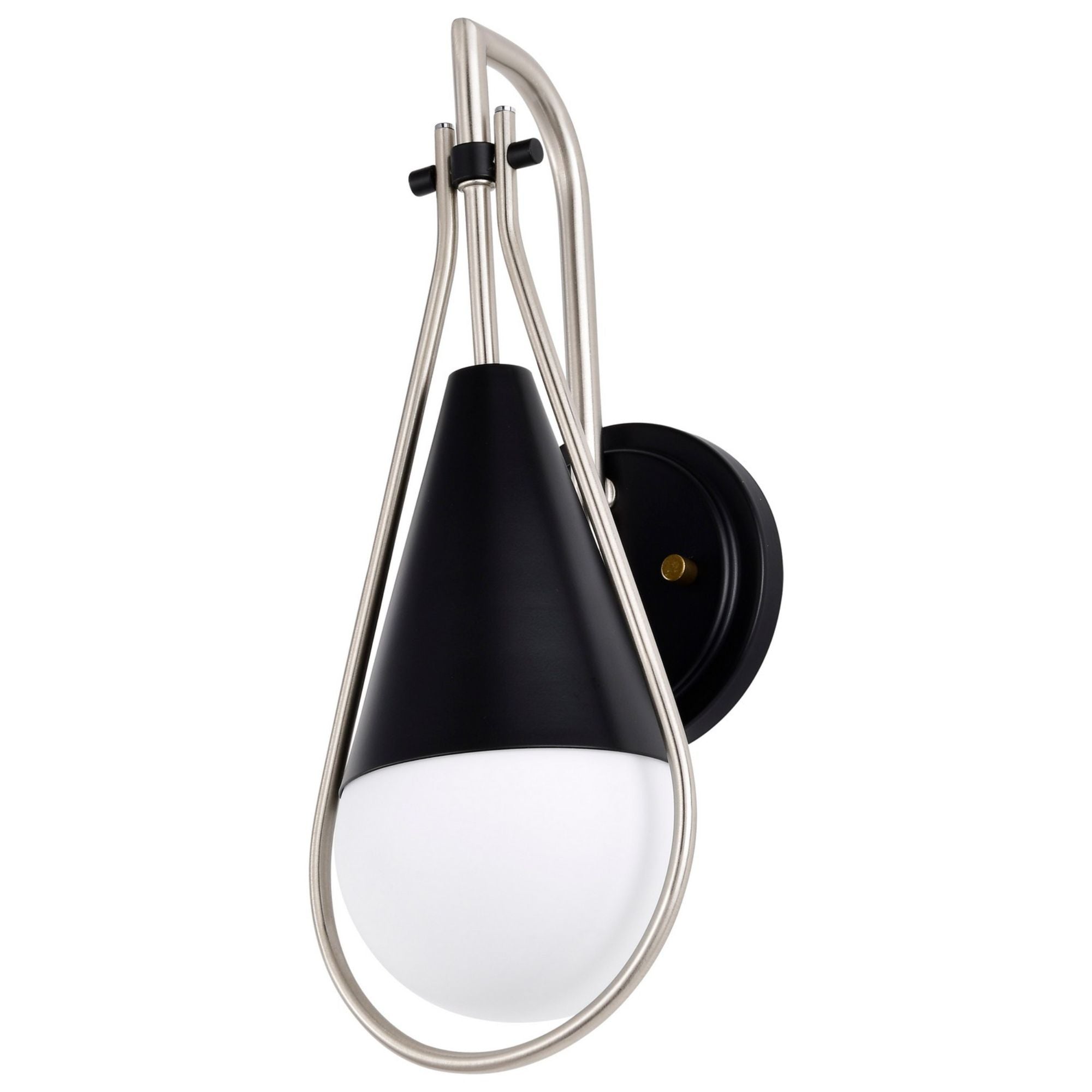 Admiral 1-Light 15-Inch Modern Wall Sconce with White Opal Glass - Perfect for Bedroom, Living Room, and Hallway Lighting