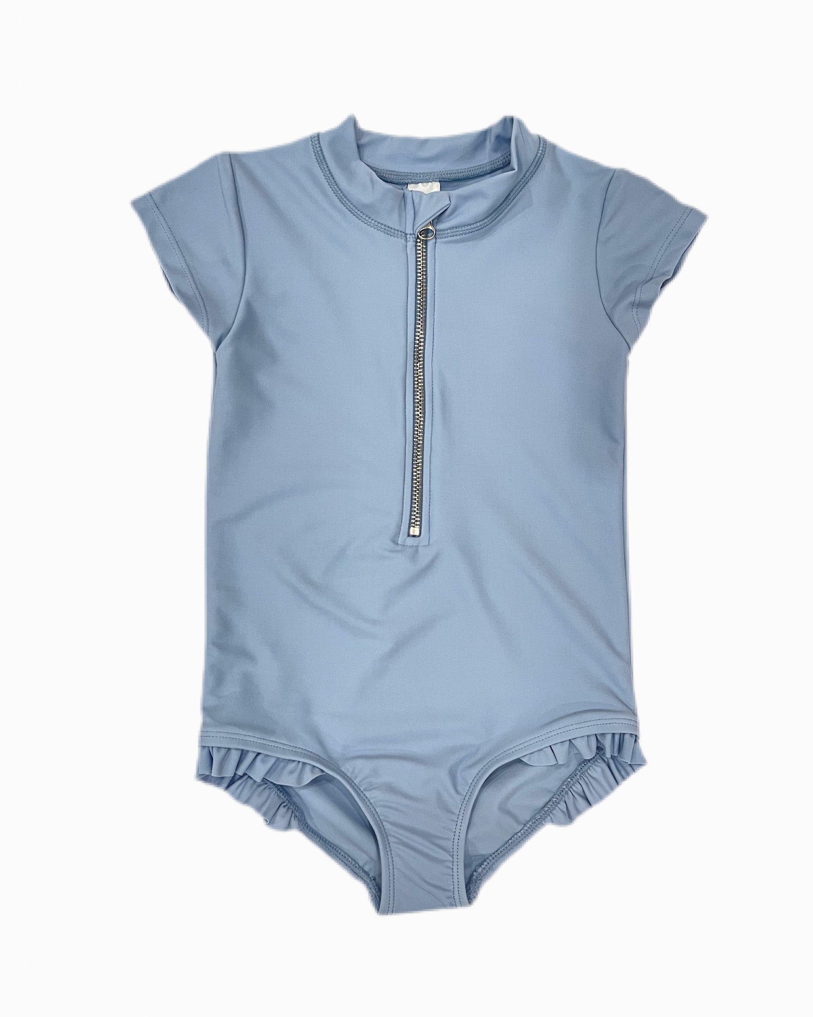 Baby Bella Twilight Blue Zipper One Piece Romper - Soft Cotton Infant Jumpsuit for Newborns & Toddlers - Perfect for Playtime, Daycare & Family Photos
