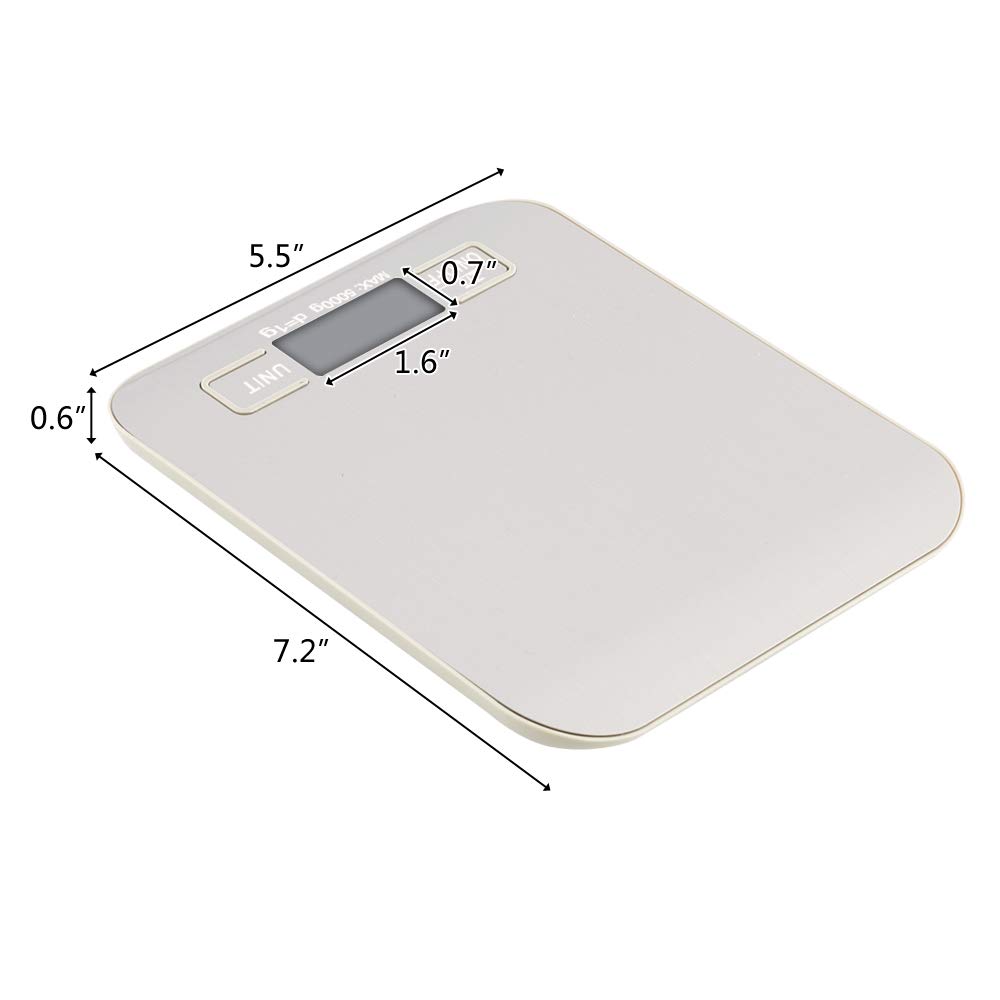Precision Digital Kitchen Scale for Baking & Cooking - Lightweight, Durable Food Scale with LCD Display | Perfect for Measuring Ingredients, Portion Control, and Meal Prep