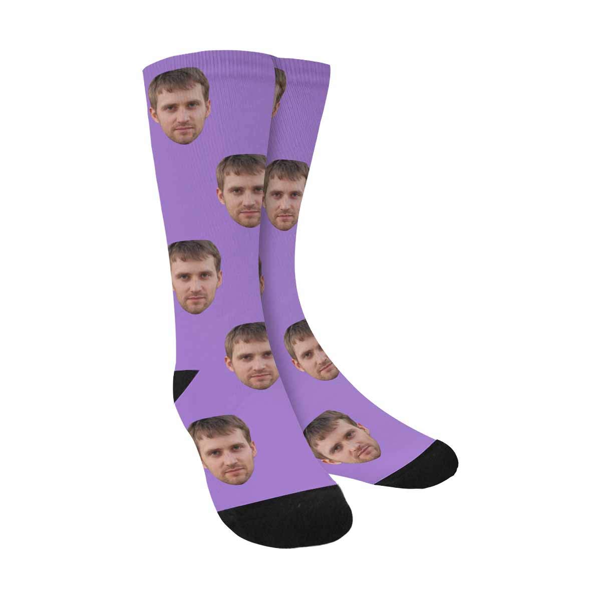Custom Photo Socks - Personalized Face Printed Athletic Crew Socks for Men & Women | Unisex Gift for Couples, Friends & Family | Gym, Sports & Everyday Wear
