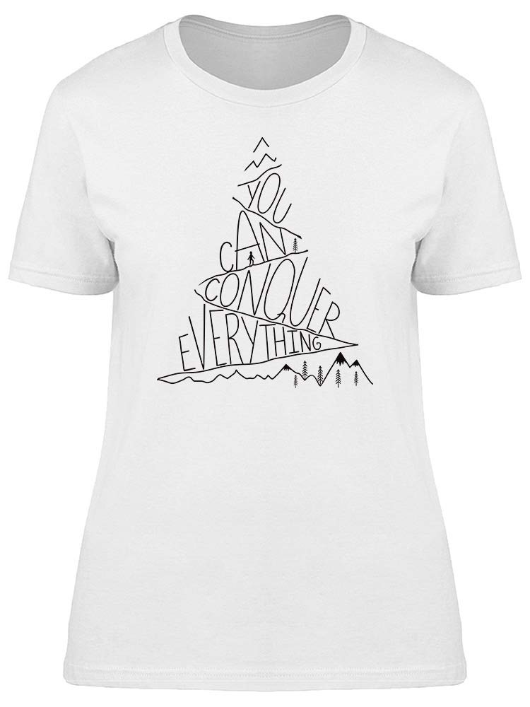 Women's Motivational 'You Can Conquer Everything' T-Shirt - Inspirational Casual Wear for Workouts, Gym & Everyday Confidence