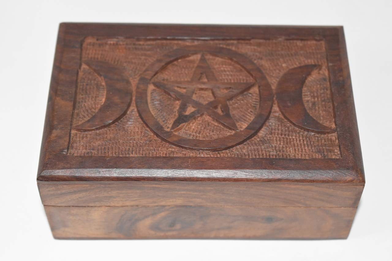 Nature's Enlightenment Triple Moon Box - Premium Tarot Cards, Healing Crystals & Altar Supplies Set | Spiritual Gift for Wiccans, Pagans & Meditation | Perfect for Rituals, Moon Phases & Sacred Spaces