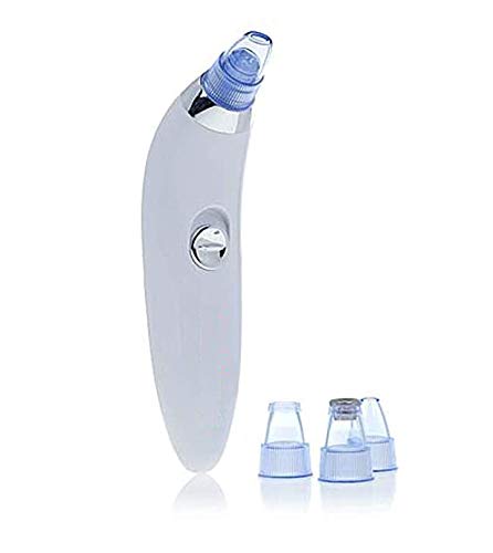 Portable Cordless Blackhead & Whitehead Extractor - 4 Interchangeable Suction Heads for Acne & Pimple Removal - Pore Cleaner Vacuum Device for Men & Women - Perfect for Travel, Home Spa & Daily Skincare Routine
