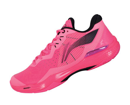 Li Ning Unisex Badminton Shoes AYAS018 - Lightweight & Breathable for Indoor/Outdoor Play - Fluorescent Pink - Perfect for Training & Matches