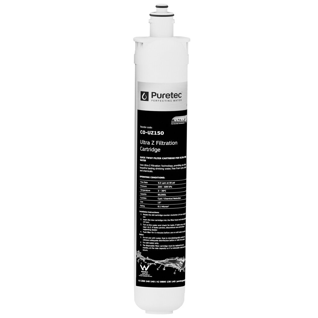 Puretec Ultra Z Water Filter Cartridge - Replacement for Refrigerators, Under Sink & Countertop Systems - Clean & Safe Drinking Water for Home & Office