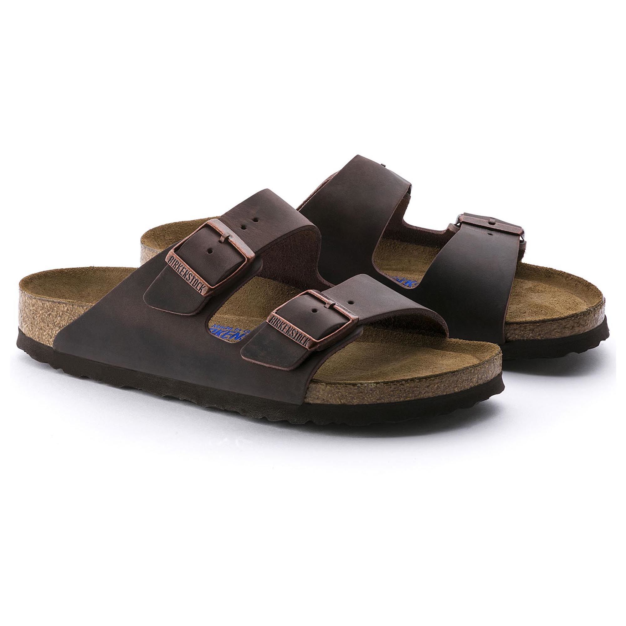BIRKENSTOCK Arizona Soft Footbed Sandals - Unisex Habana Oiled Leather Comfort Shoes for Men & Women | Perfect for Casual Wear, Walking & Outdoor Activities