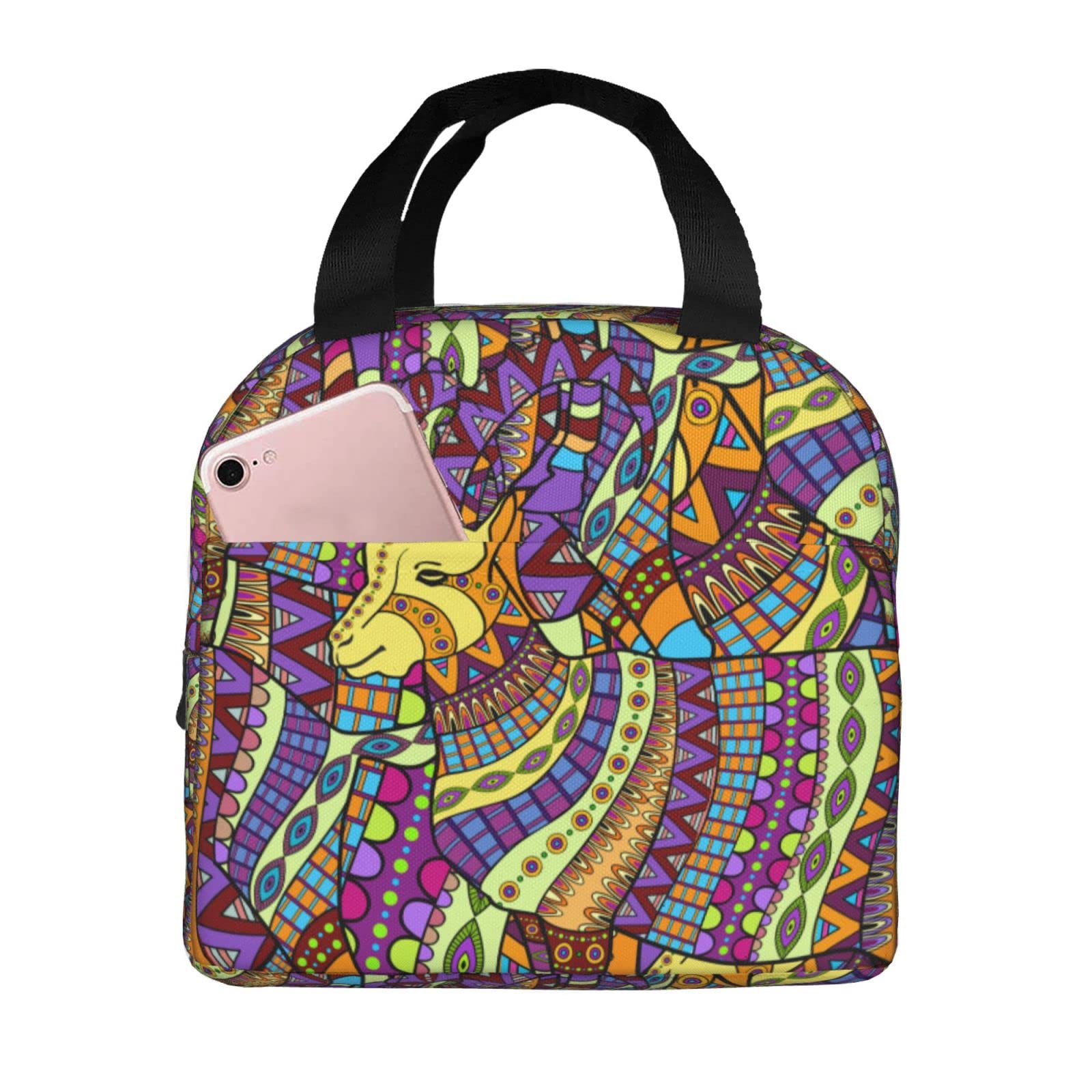 Insulated Reusable Goat Lunch Bag - Portable Cooler Tote for Men & Women - Perfect for Office, Picnic, Hiking & Outdoor Activities