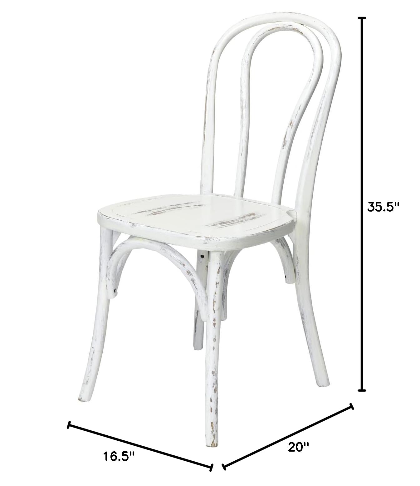 Premium Bentwood White Wash Chairs - Commercial Seating for Restaurants, Cafes & Events - Durable Wooden Dining Chairs for Indoor & Outdoor Use