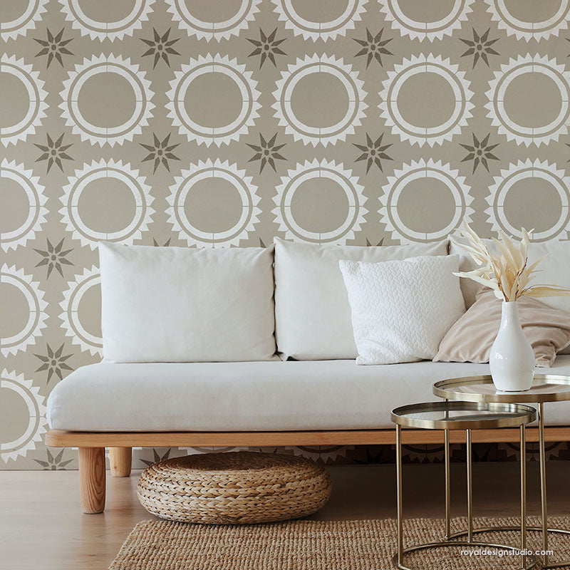 Orion Star Tile Stencil - Reusable DIY Wall & Floor Stenciling Kit for Home Decor, Crafts, and Mosaic Projects | Perfect for Bathroom, Kitchen Backsplash, and Outdoor Patio Designs