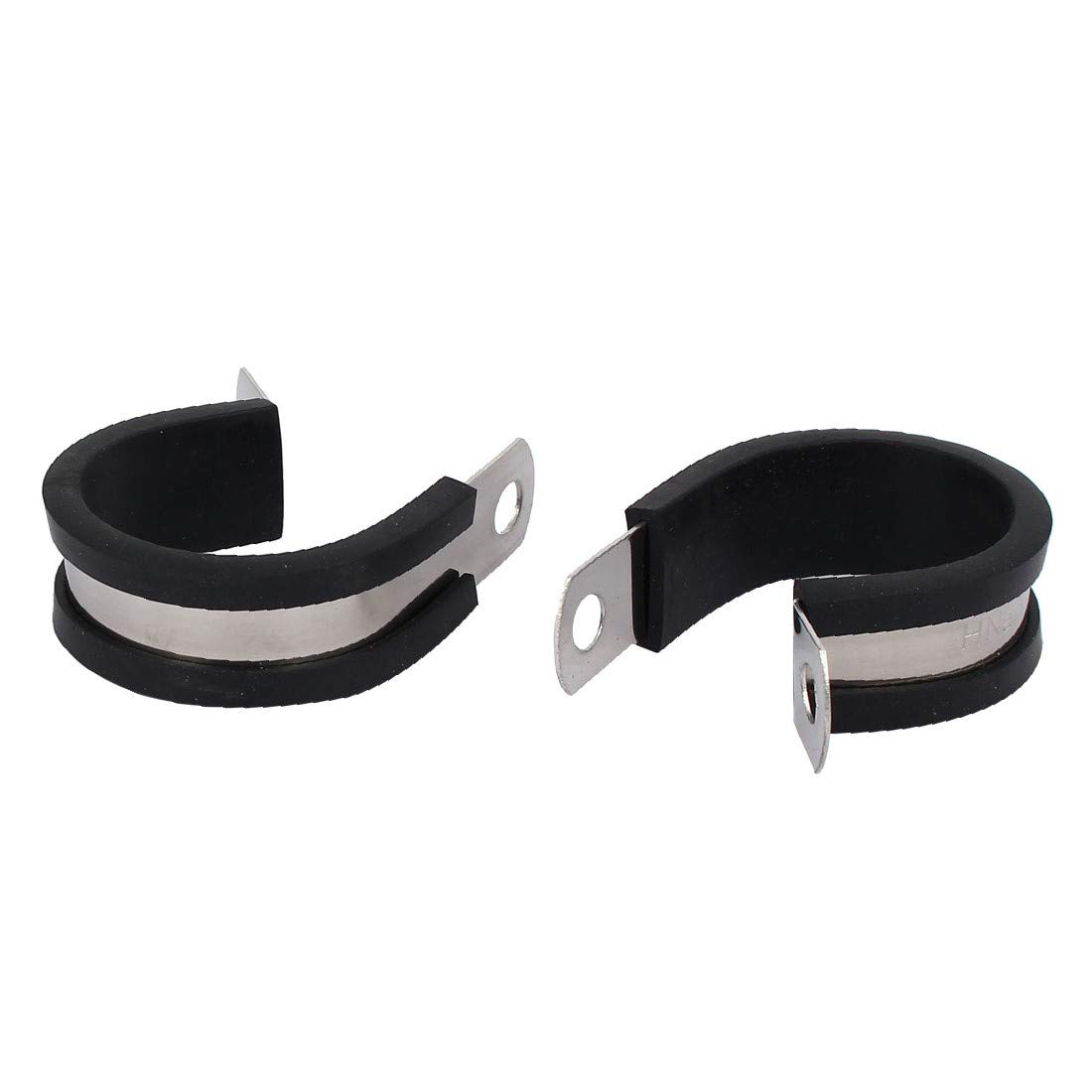 26mm EPDM Rubber Lined P Clips - Heavy Duty Cable Hose Pipe Clamps (5 Pack) - Secure Wire Management for Automotive, Marine & Home Organization