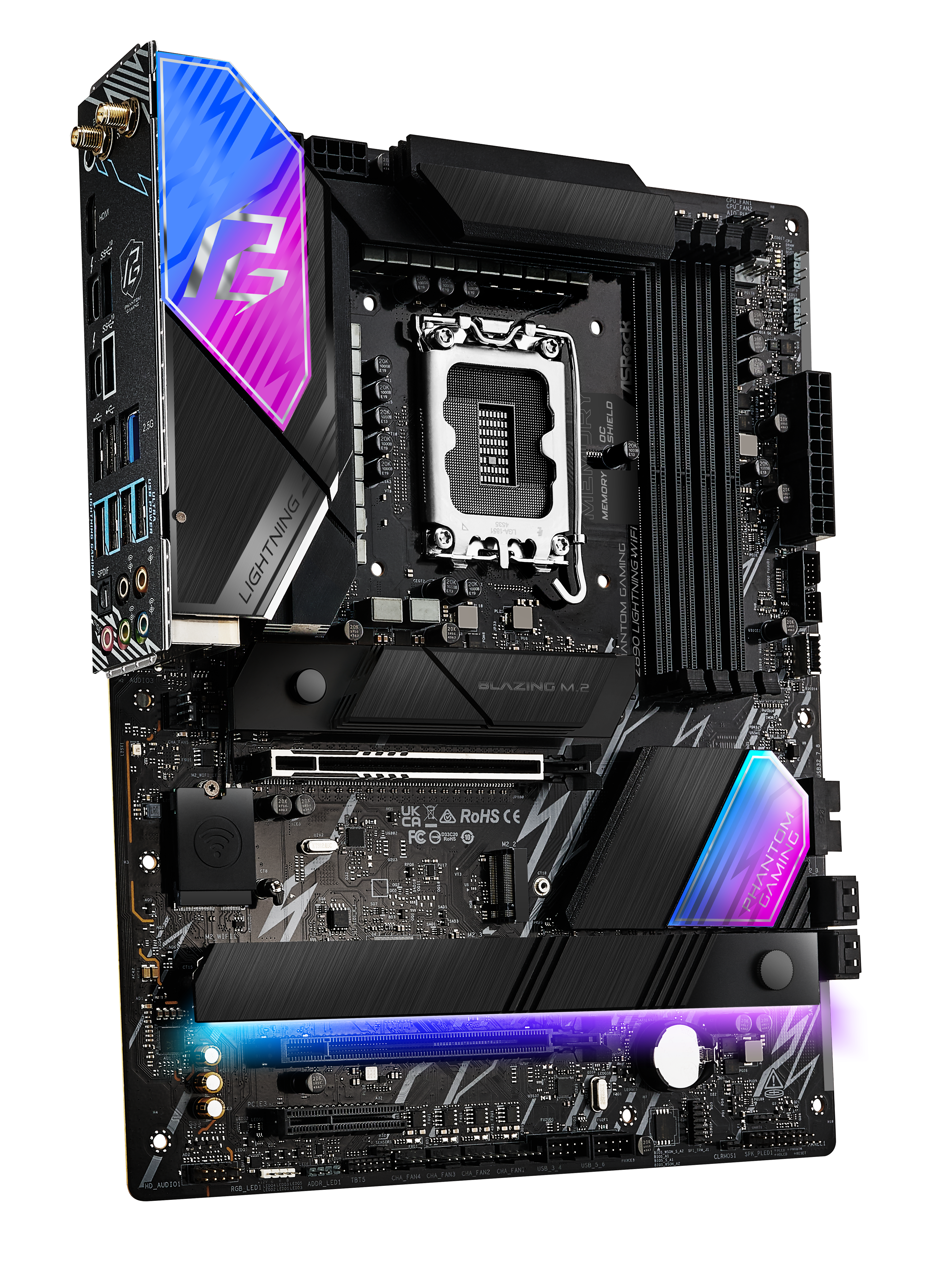 ASRock Z890 Lightning WiFi LGA 1851 DDR5 ATX Gaming Motherboard - High Performance PC Build for Streaming, Gaming & Content Creation