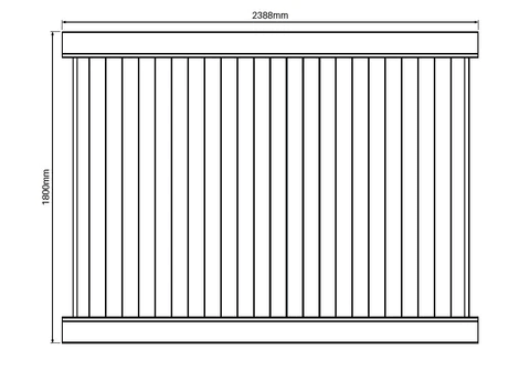 PVC Full Privacy Fencing Panel Kit 2388mm x 1800mm (8ft x 6ft) - Durable Outdoor Privacy Screen for Backyard, Garden, and Pool Areas | Posts Sold Separately