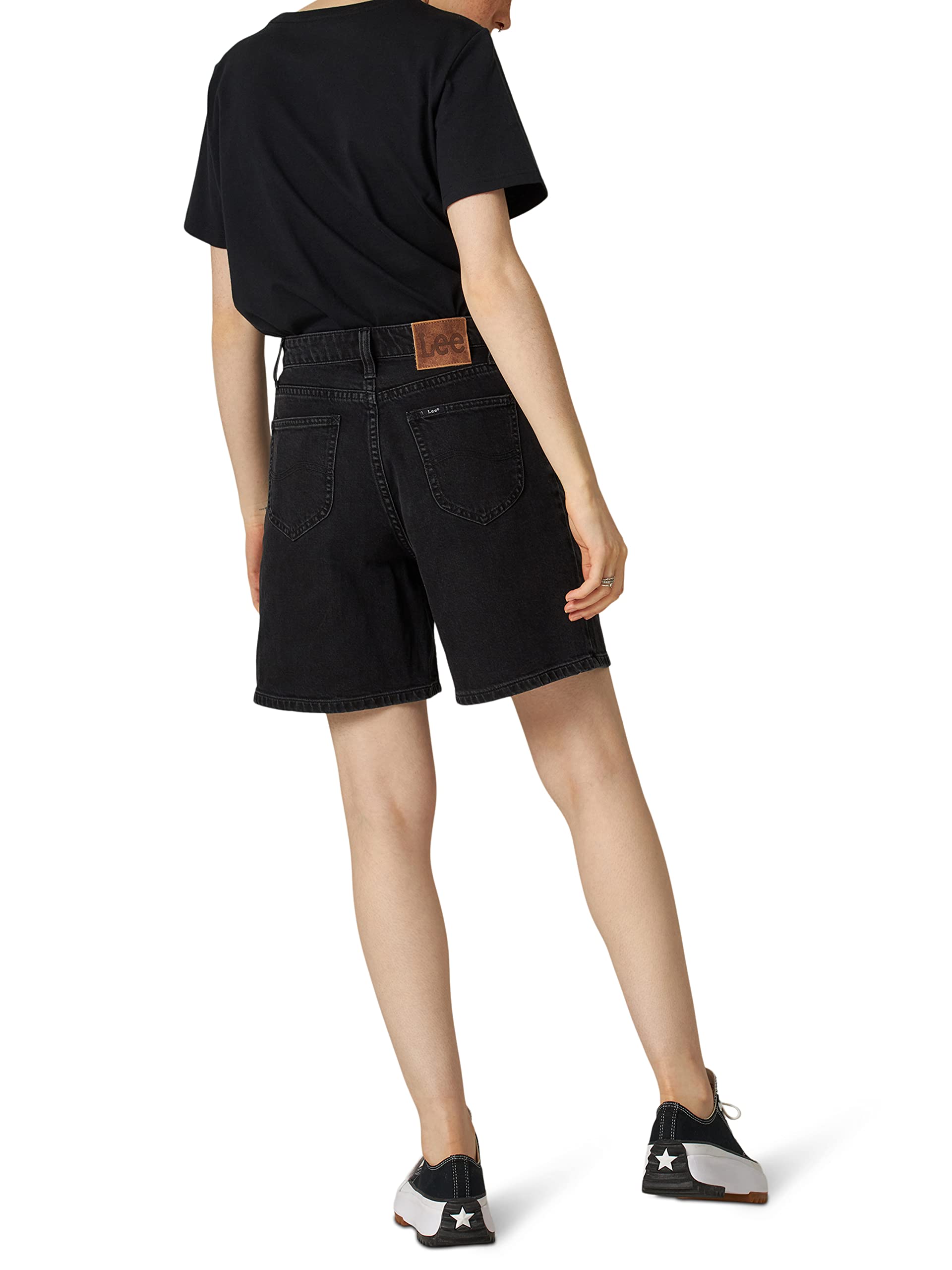 Lee Women's High Rise Slouch Jean Shorts - Comfortable Denim Shorts for Summer | Perfect for Casual Outings, Beach Trips & Weekend Wear