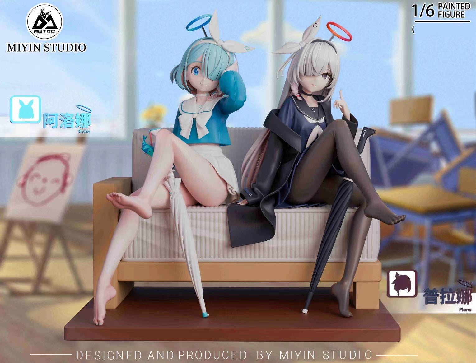 Blue Archive Arona & Piana Anime Figures - Cute Collectible PVC Statues for Fans | Perfect for Display, Gaming Room Decor, and Anime Merchandise Collection